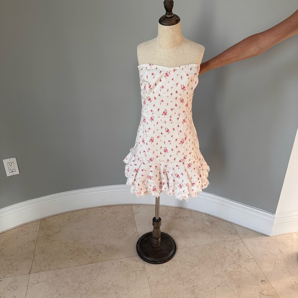 Floral Strapless Kids Dress